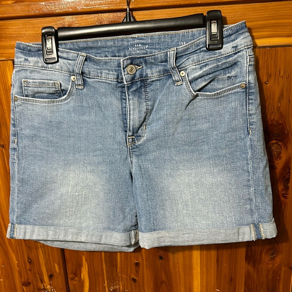 New Directions Blue Jean Shorts Size 10